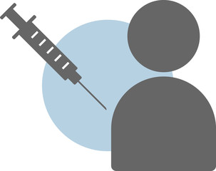 注射　ワクチン接種　採血　アイコン　イラスト