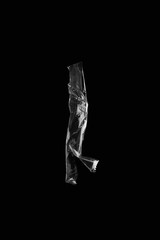 plastic packaging on a black background vertical 