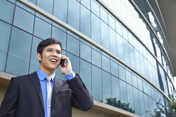 Businessman on the phone talking