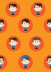 boys with different facial expression