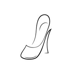 One line shoe, shoe logo