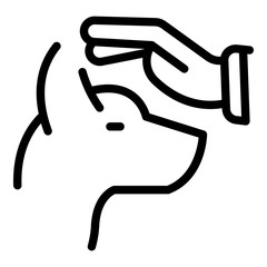 Good dog icon. Outline good dog vector icon for web design isolated on white background