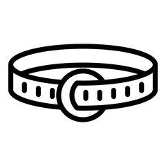 Dog leather belt icon. Outline dog leather belt vector icon for web design isolated on white background