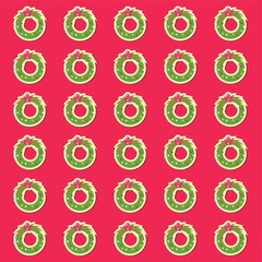 A wreath pattern background illustration.