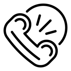 Personal guard phone call icon. Outline personal guard phone call vector icon for web design isolated on white background