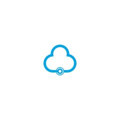 vector cloud technology logo template illustration