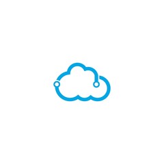 vector cloud technology logo template illustration