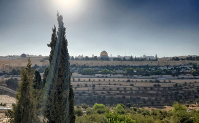 Golden Dome of the Rock, Olive Hill, Temple Mount, Jerusalem, Israel