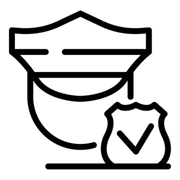 recommend clip art: Approved police guard icon. Outline approved police guard vector icon for web design isolated on white background