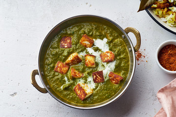 Vegetarian palak paneer