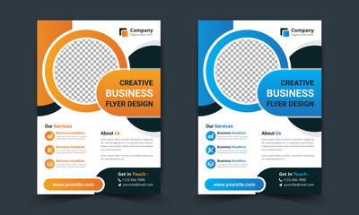 Corporate creative business flyer designs template