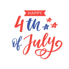 illustration of 4th of July Background with American flag