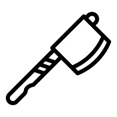 Meat axe icon. Outline meat axe vector icon for web design isolated on white background