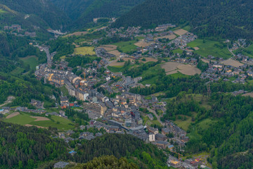 Fototapeta na wymiar Cityscape in Summer of La Massana, Andorra