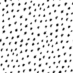 Seamless pattern with abstract simple elements on a white background. Hand drawn doodle illustration with lines. Design template, fabric, wallpaper, cover, packaging, wrapper, print.