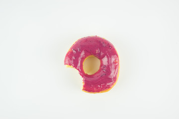 Close-up Of Donut Against Black Background