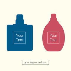 Naklejka premium Icons of perfume bottles. Spray