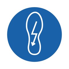 shoe with lightning symbol