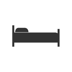 bed icon symbol sleep night hotel motel vector graphic illustration isolated and flat