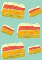 cake slices background