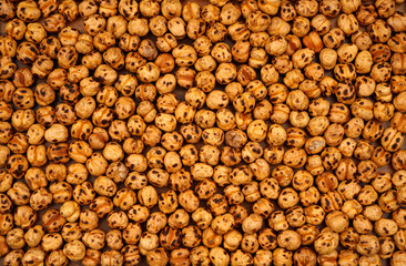 Organic yellow chickpeas. For texture or background.