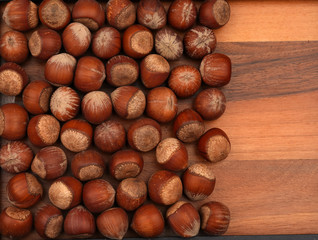 Organic Hazelnuts. For texture or background.