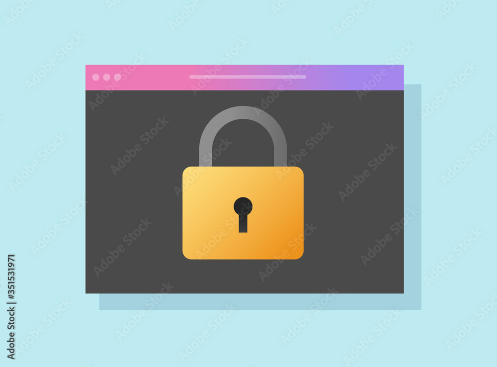 Poster secure ssl website page online access icon or internet web lock protection technology symbol vector 