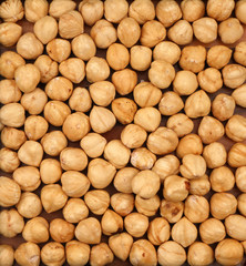 Organic roasted hazelnut. For texture or background.
