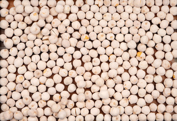 Organic White chickpeas. For texture or background.
