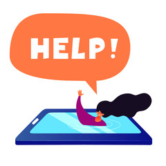 Digital detox - concept vector illustration. An idea of gadget disconnecting, healthy lifestyle, escape from internet and digital media addiction.