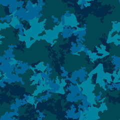 Sea camouflage of various shades of green and blue colors