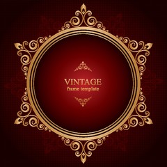 Vintage frame template