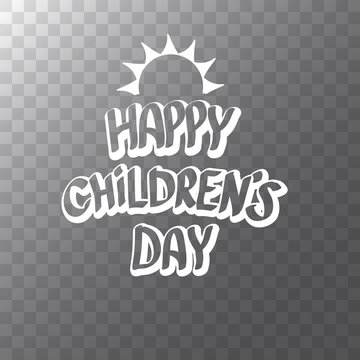 1 june international childrens day cartoon icon isolated on transparent background. happy Children day greeting card. Cartoon kids day poster. Children day banner