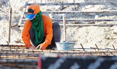 worker using a tablet