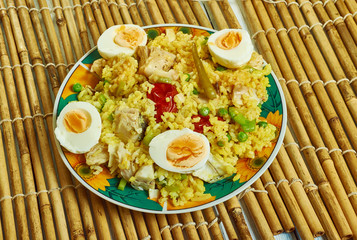 Smoked paprika paella with cod