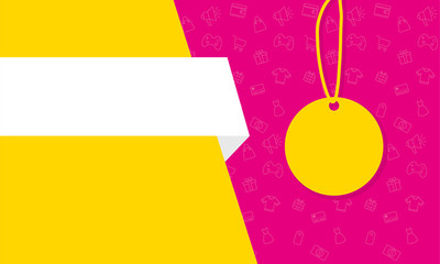 tag hanging sales banner colors poster