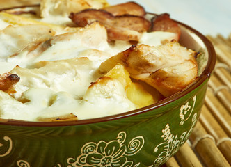 Smoked haddock potato gratin