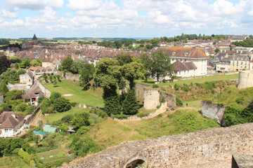 Naklejka premium rampart and city of falaise (normandy - france)
