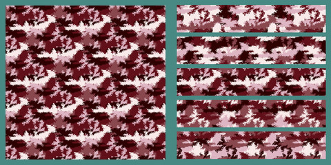 Fototapeta na wymiar Camouflage_Pattern01_Red_type03