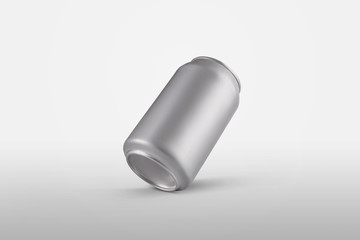 Mockup aluminum can with an alcoholic drink, for presentation of design and pattern.