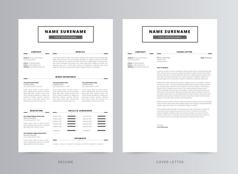 Professional Resume/CV And Cover Letter Template Design	
