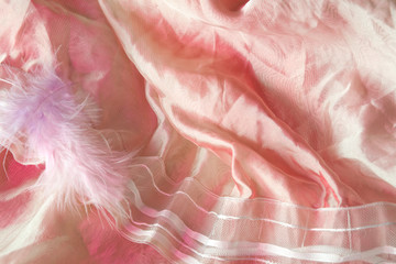 the texture of the silk fabric is light as a feather