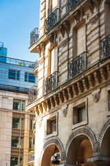 beautiful Street view of Buildings, Paris city, France.