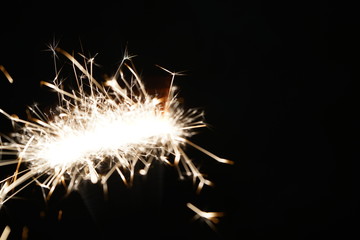 sparklers on a black background