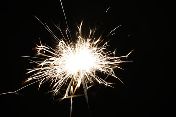 Fototapeta premium sparklers on a black background