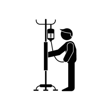 recommend clip art: man standing with iv drip