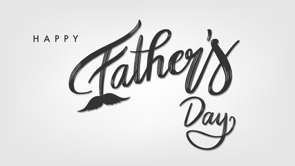 Happy Father's Day handwriting Calligraphy ,Isolated on gray background ,Vector illustration EPS 10