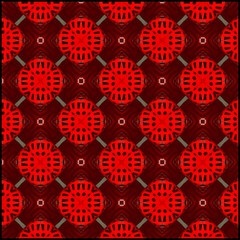 seamless pattern with red flowers