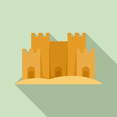 Castle of sand icon. Flat illustration of castle of sand vector icon for web design