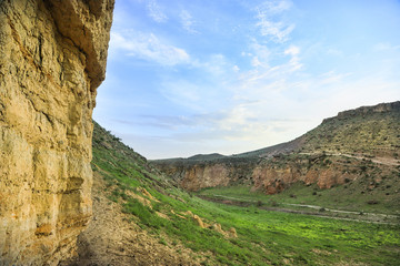 mountain landscape with blue sky